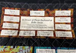 Belle Grove Opens March 21 for 2026 Season with First Public Viewing of Memorial Quilts Honoring 270 Individuals Enslaved There